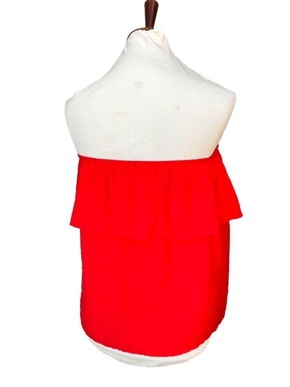 Nasty Gal Private Practice Strapless Ruffle Tube Top Red Size M Women's NWT - Picture 5 of 13